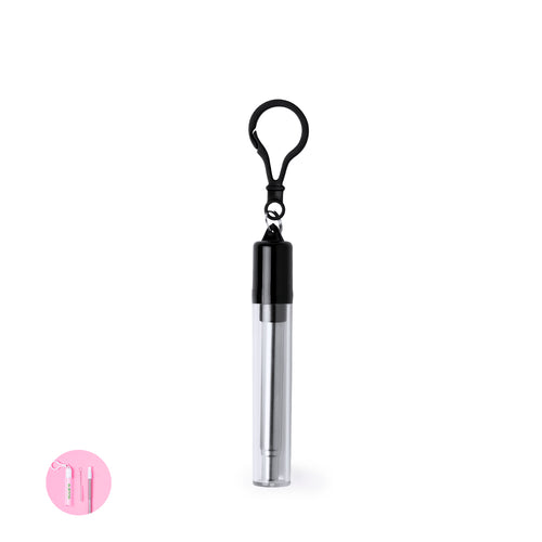 Reusable and extensible straw in stainless steel material with silicone tip - Timex Personalised