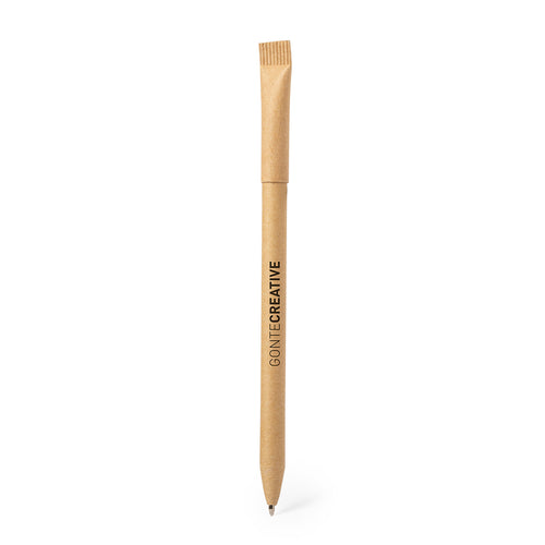 Nature line ball pen in recycled carton, with matching color cap in an eye catching design - Valvek Personalised