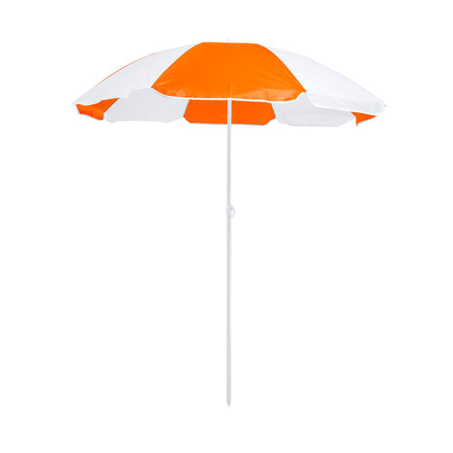 Beach umbrella of 8 panels in resistant nylon and in 2 color combination - Nukel Personalised