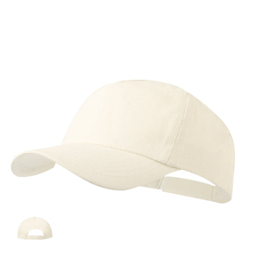 Nature line 5 panel cap in soft organic cotton of natural finishing - Zonner Personalised