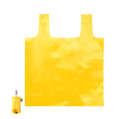 Folding bag in soft polyester RPET, obtained from recycled plastic materials, to encourage the reusing of plastic residues and contribute to the Earth’s sustainability - Restun Personalised