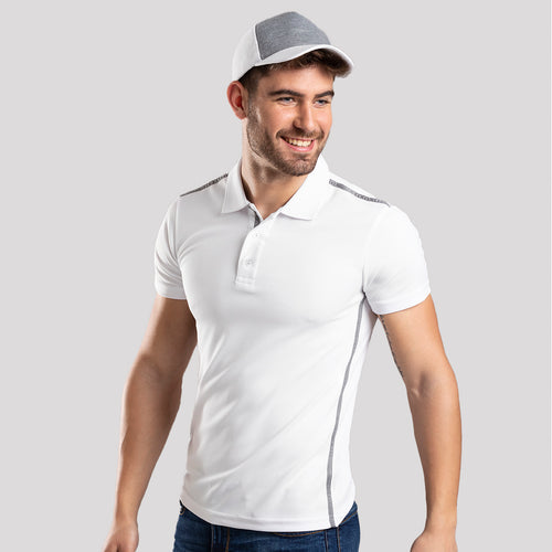 Technical polo shirt for adult in breathable polyester 180g/m2 - Barclex Personalised