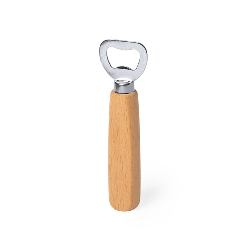 Wooden opener in beech wood with stainless steel core - Nacul Personalised