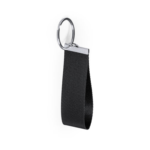 Keychain in resistant polyester material with accessories in metal - Tofin Personalised
