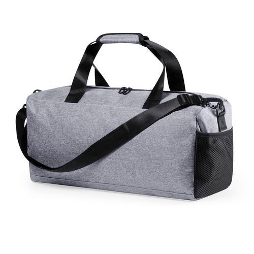 Multipurpose bag in resistant polyester 600D material and bicolor design, body in grey color and details in black - Lutux Personalised