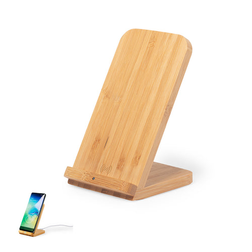 Nature line, wireless charger with smartphone holder functionality - Dimper Personalised