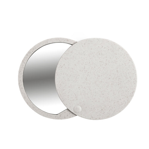 Folding mirror in nature line made of wheat straw, to encourage the use of natural raw materials and reducing contaminant emissions - Gradiox Personalised