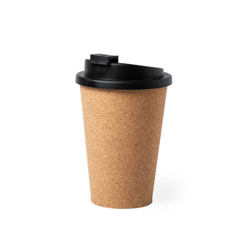 Table-top glass made of natural cork with 350 ml capacity - Plibun Personalised