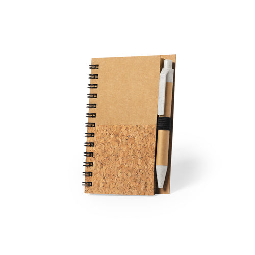 Articoli Sostenibili Sulax Personalizzato - Set di quaderno e penna in linea natura