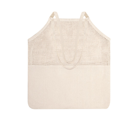 Nature line mesh bag in raw color cotton 220g/m2, with a flat area for printing - Trobax Personalised