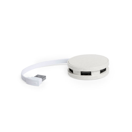Nature line, original and compact USB hub in rounded shape - Brunox Personalised
