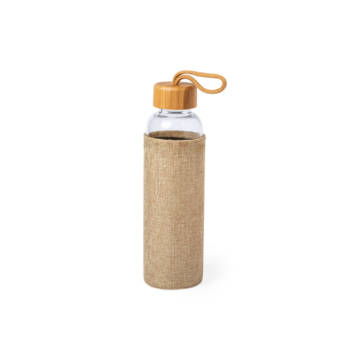 Nature line bottle in combination of bamboo and glass materials - Kasfol Personalised