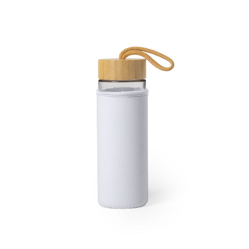 Nature line bottle in combination of bamboo and glass materials - Lurok Personalised