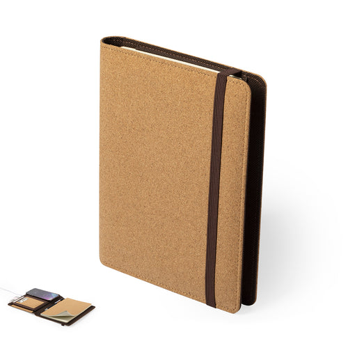 Nature line notepad with integrated wireless charger - Toskan Personalised