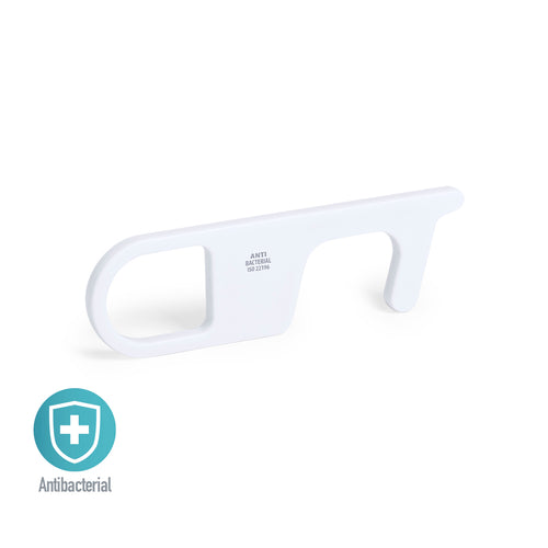 Hygienic, antibacterial and anti-contact safety key ring, made of resistant ABS with a solid finishing - Riken Personalised