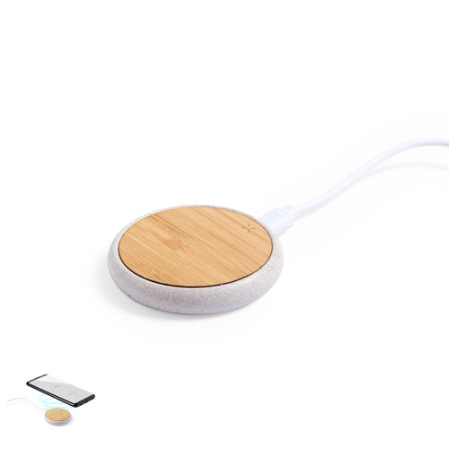 Wireless charger with a circular design - Fiore Personalised