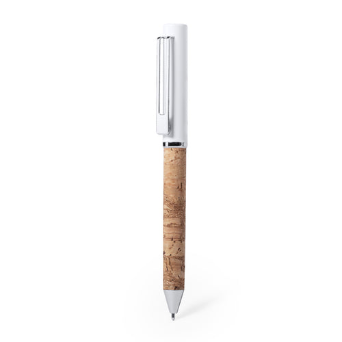 Nature line pen in combination of natural cork and metal - Siliax Personalised