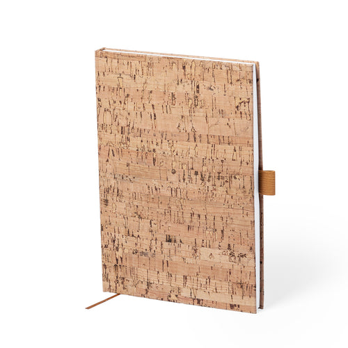 Nature line notepad with natural cork hard covers and a sober design - Coquel Personalised