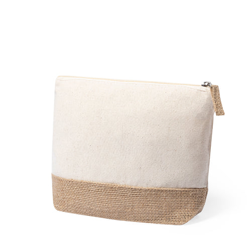 Nature line beauty case in combination of laminated jute and natural cotton - Tays Personalised