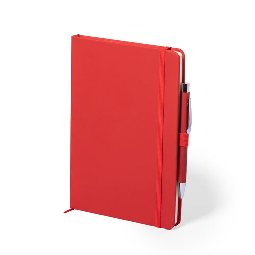 Notepad and ball pen set in matching color - Robin Personalised