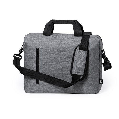 Elegant nature line document holder in resistant 600D RPET melange effect, made from recycled plastic to encourage the reuse of plastic waste and contribute to the sustainability of the planet - Pirok Personalised