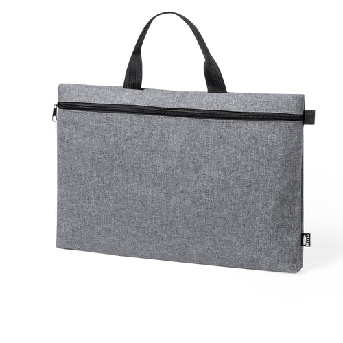 Document holder of nature line and in resistant 600D RPET melange effect, made from recycled plastic to promote the reuse of plastic waste and contribute to the sustainability of the planet - Divaz Personalised