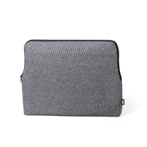Nature line laptop case in resistant 600D RPET melange effect, made from recycled plastic to encourage the reuse of plastic waste and contribute to the sustainability of the planet - Hops Personalised