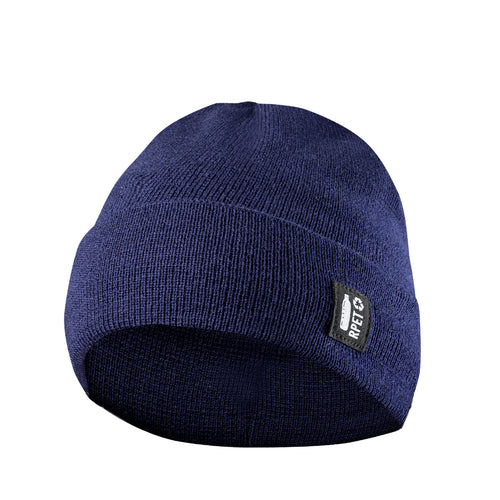 Nature line, soft and warm knitted hat in RPET polyester, made from recycled plastic to promote the reuse of plastic waste and contribute to the sustainability of the planet - Hetul Personalised