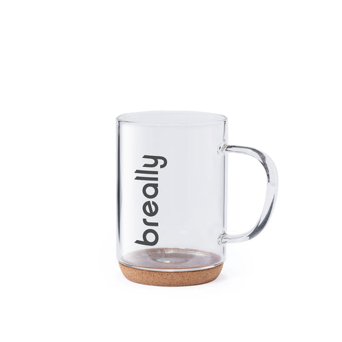 450 ml capacity, nature line cup with natural cork base - Hindras Personalised