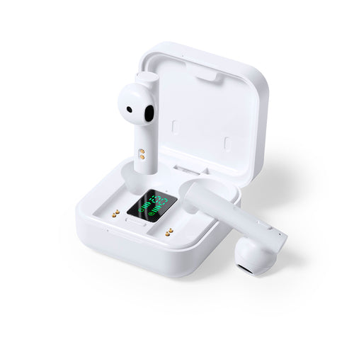 Earphones in stylish white finish with Bluetooth® 5 - Vinzer Personalised