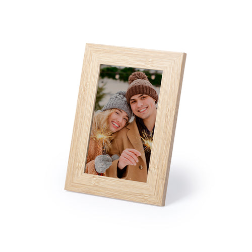 Nature line photo frame made in MDF, with protective glass and back stand for horizontal or vertical orientation - Liban Personalised