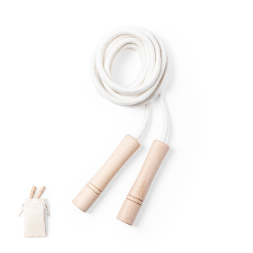Nature line, extra long jumping rope (3meters) made of cotton in natural finish - Panky Personalised