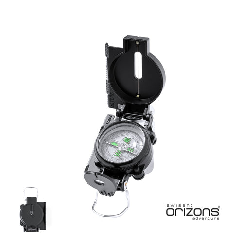 High precision Orizons compass in resistant aluminum, with fixing accessor - Saida Personalised