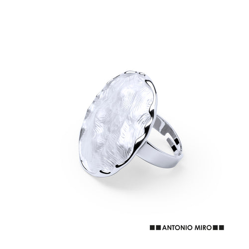 Adjustable ring by Antonio Miró in metal with resin inlay - Zook Personalised