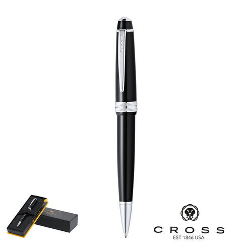 Ball pen Cross Bailey Light, combining a high glossy resin with a polished chrome, metallic finish Personalised