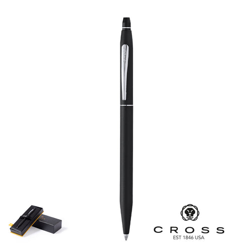 Ball pen Cross Classik Click, combining the iconic Cross silhouette with a fast, retractable click mechanism and a smooth metal barrel - Classic Click Personalised