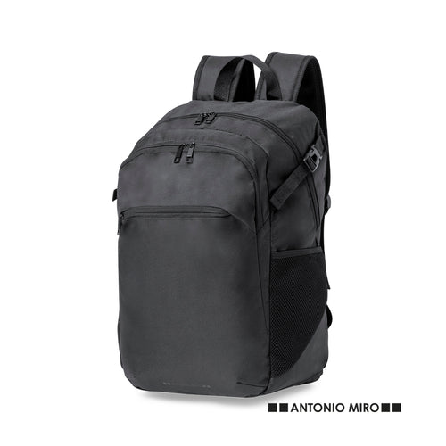 Antonio Miro backpack, made of durable 300D polyester with black finish - Jolens Personalised