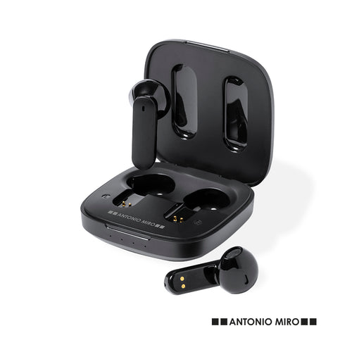 Cuffie Trustal Personalizzato - Cuffie in-ear Bluetooth by Antonio Miró, dall'elegante design e finitura nera opaca