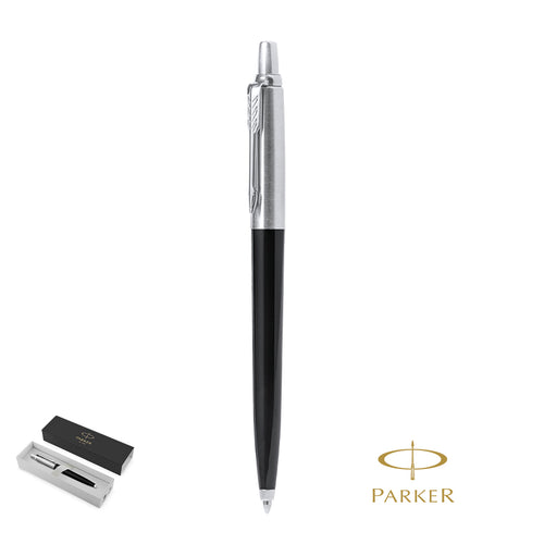 Parker Jotter Recycled ball pen, with retro finish and made in a combination of stainless steel and resistant RABS (recycled ABS) Personalised