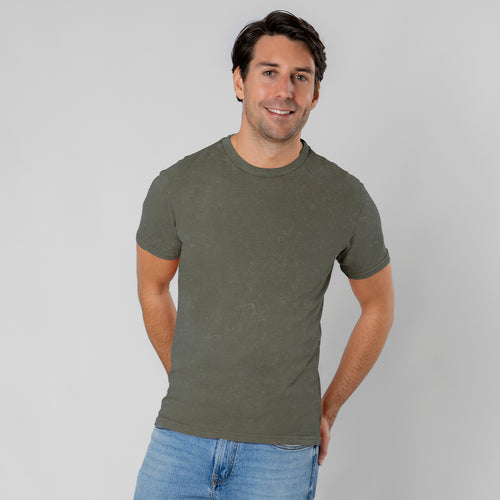 Unisex T-shirt with washed jeans effect, making each piece unique and unrepeatable - Sury Personalised