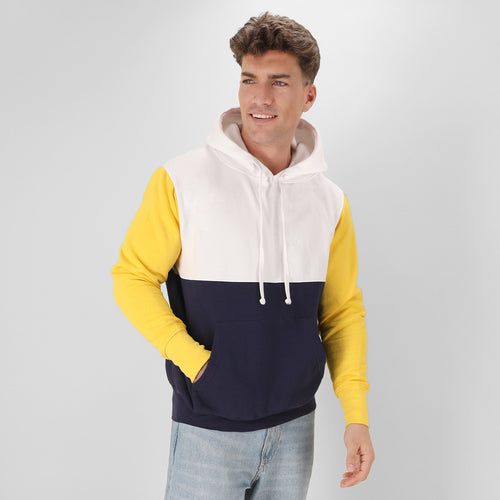 Tricolor unisex hooded sweatshirt, with kangaroo pocket and extra wide elastic bands for a perfect fit - Skon Personalised