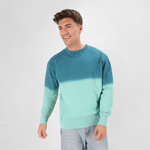 Bicolor unisex sweatshirt with washed and dyed effect on the garment, making each piece unique and unrepeatable - Truyi Personalised