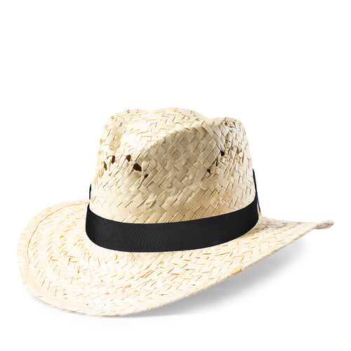 Straw hat in white color with comfortable inside ribbon and ventilation holes - Lúa Personalised