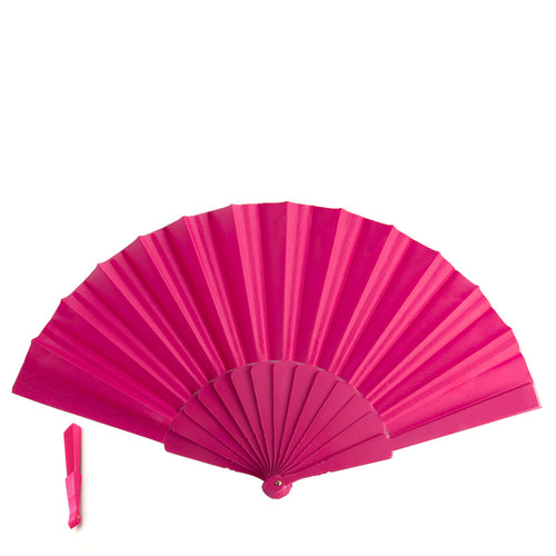 Fan with ribs made of resistant plastic and polyester fabric - Tela Personalised