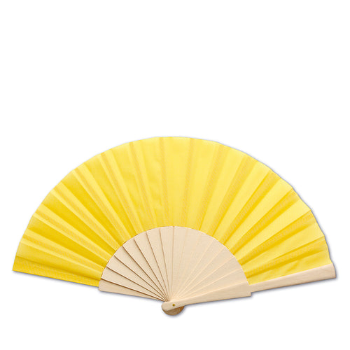 Nature line fan with ribs made in resistant wood with a natural finish - Folklore Personalised