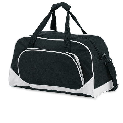Multi purpose bag in resistant polyester 600D of bold bicolored design, with reinforcement piping and base in white color - Novo Personalised