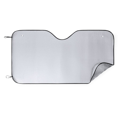 Sunshade in aluminum with bubble on both sides in silver metallic finish with black piping - Vagón Personalised